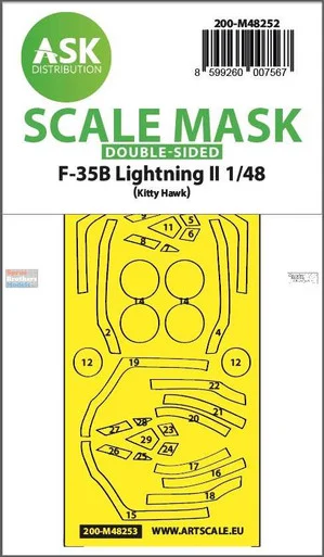 ASKM48252 1:48 ASK/Art Scale Double Sided Mask - F-35B Lightning II (ZIM/KTH kit)