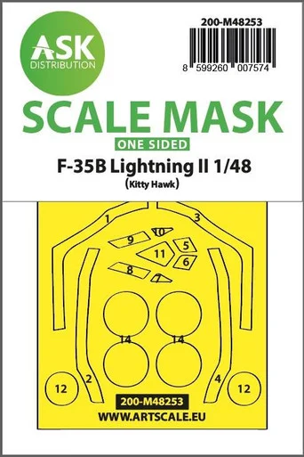 1/48 Art Scale F-35B Lightning II one-sided express fit mask for Kitty Hawk