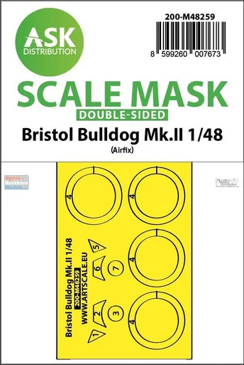 ASKM48259 1:48 ASK/Art Scale Double Sided Mask - Bristol Bulldog Mk.II (AFX kit)