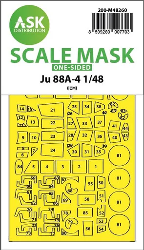 1/48 Art Scale Ju 88A-4 one-sided express fit mask for ICM