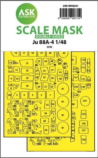 1/48 Art Scale Ju 88A-4 double-sided express fit mask for ICM