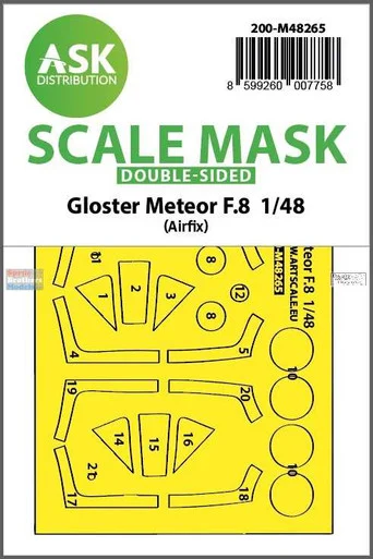ASKM48265 1:48 ASK/Art Scale Double Sided Mask - Meteor F.8 (AFX kit)