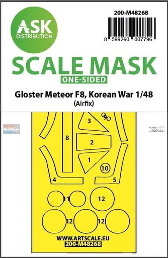 ASKM48268 1:48 ASK/Art Scale Mask - Meteor F.8 Korean War (AFX kit)