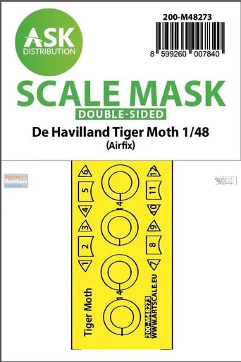 ASKM48273 1:48 ASK/Art Scale Double Sided Mask - Tiger Moth (AFX kit)