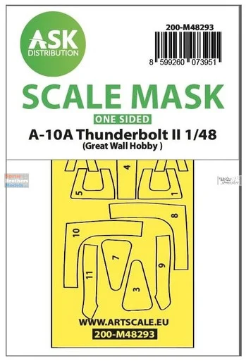 ASKM48293 1:48 ASK/Art Scale Mask - A-10A Thunderbolt II (GWH kit)