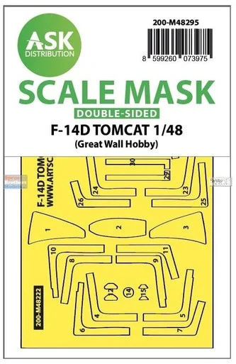 ASKM48295 1:48 ASK/Art Scale Double Sided Mask - F-14D Tomcat (GWH kit)