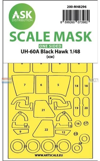 ASKM48296 1:48 ASK/Art Scale Mask - UH-60A Blackhawk (ICM kit)