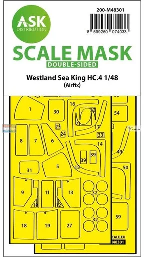 ASKM48301 1:48 ASK/Art Scale Double Sided Mask - Sea King HC.4 (AFX kit)