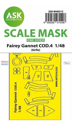 ASKM48315 1:48 ASK/Art Scale Mask - Fairey Gannet COD.4 (AFX kit)
