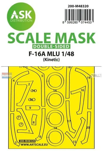 ASKM48320 1:48 ASK/Art Scale Double-Sided Mask - F-16A MLU Falcon (KIN kit)