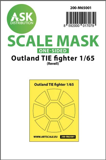 1/65 Art Scale Outland TIE fighter one-sided painting mask for Revell