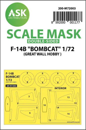 1/72 Art Scale F-14B Bombcat double-sided painting mask for Great Wall Hobby