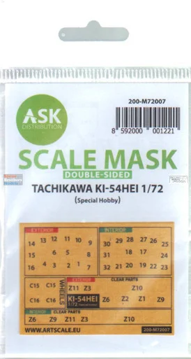 ASKM72007 1:72 ASK/Art Scale Mask - Ki-54 Hei Double-Sided (SPH kit)