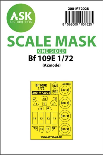 1/72 Art Scale Bf 109E one-sided painting mask for AZ Model