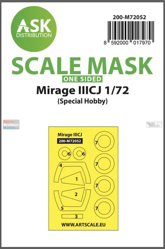 ASKM72052 1:72 ASK/Art Scale Mask - Mirage IIICJ (SPH kit)