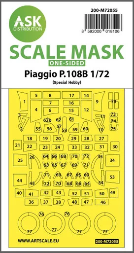1/72 Art Scale Piaggio P.108B one-sided painting express mask for Special Hobby
