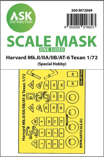 1/72 Art Scale Harvard Mk.II/IIA/IIB/AT-6 Texan one-sided express fit mask for Special Hobby