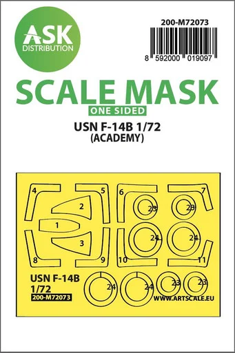 1/72 Art Scale F-14B one-sided express fit mask for Academy