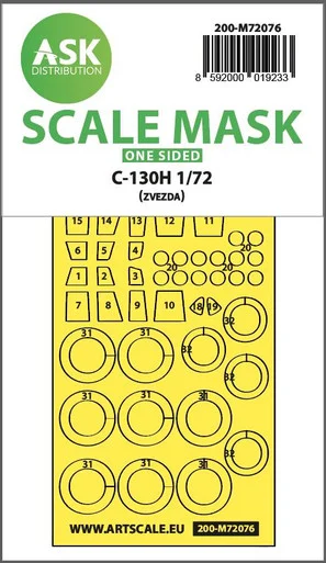 1/72 Art Scale C-130H one-sided express fit mask for Zvezda