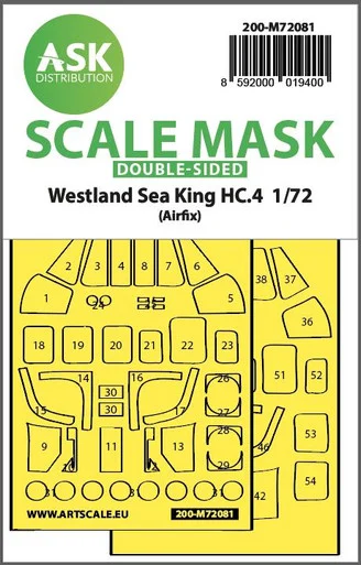 1/72 Art Scale Westland Sea King HC.4 double-sided express fit mask for Airfix