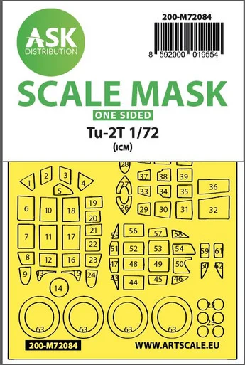 1/72 Art Scale Tu-2T one-sided express fit mask for ICM