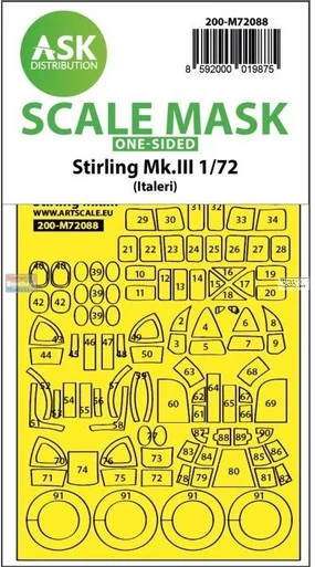 ASKM72088 1:72 ASK/Art Scale Mask - Stirling Mk.III (ITA kit)