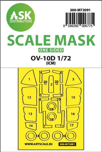 1/72 Art Scale OV-10D Bronco one-sided express fit mask for ICM