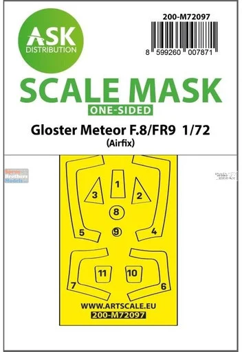 ASKM72097 1:72 ASK/Art Scale Mask - Meteor F.6 / FR.9 (AFX kit)