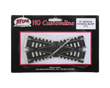 Atlas Model Railroad 172 HO Code 100 25 Degree Custom Line Crossing