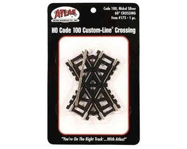 Atlas Model Railroad 175 HO Code 100 60 Degree Custom Crossing