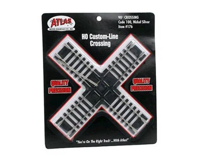 Atlas Model Railroad 176 HO Code 100 90 Degree Crossing
