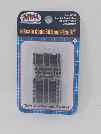 Atlas Model Railroad 2509 N Code 80 Straight Track Assortment