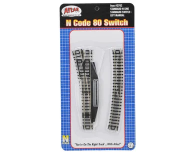 Atlas Model Railroad 2702 N Code 80 Manual Left Hand Switch
