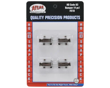 Atlas Model Railroad 518 HO Code 83 Bumper 4 Pack
