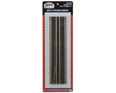 Atlas Model Railroad 520 HO Code 83 9" Straight Track Section 6 Pack