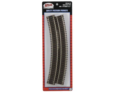 Atlas Model Railroad 532 HO Code 83 18" Radius Curve Track Section 6 Pack