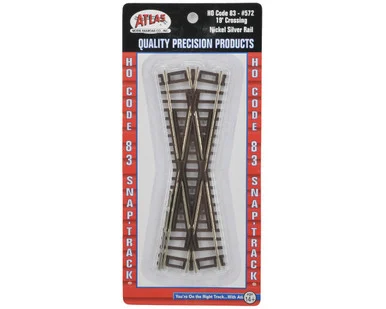 Atlas Model Railroad 572 HO Code 83 19 Degree Crossing