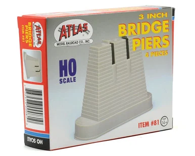 Atlas Model Railroad 81 HO 3" Bridge Pier Set 4 Pack