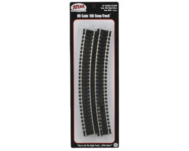 Atlas Model Railroad 836 HO Code 100 22" Radius Curve Track Section 6 Pack