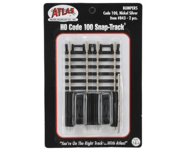 Atlas Model Railroad 843 HO Code 100 Bumpers 2 Pack