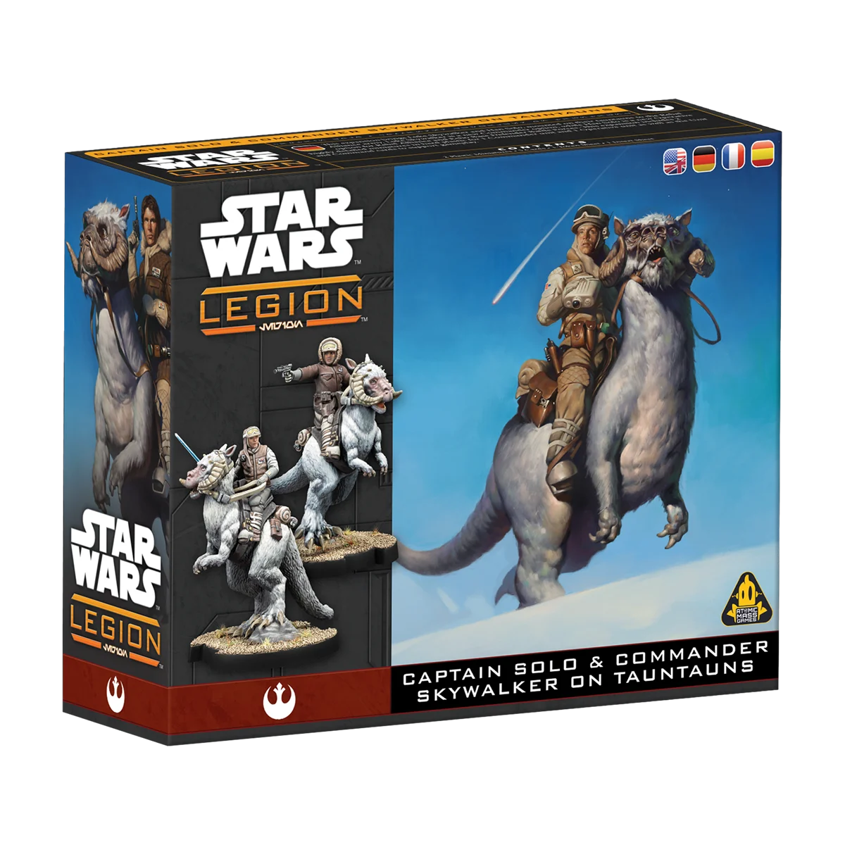 SWL: Han Solo & Luke Skywalker on Tauntauns Figurine - Atomic Mass Games