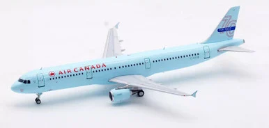 Air Canada Airbus A321 C-GIUB (Ice Blue Livery With 70th Anniversary Tail) with stand B-321-IUB 1:200