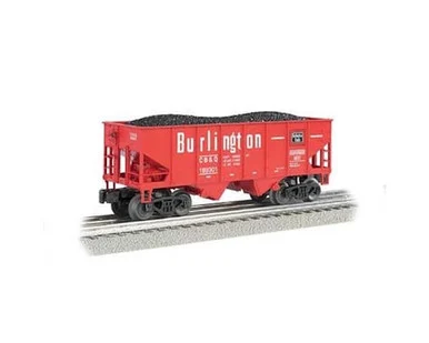 Bachmann 19559 N 55 Ton 2 Bay USRA Outside Braced Hopper - Burlington #189301