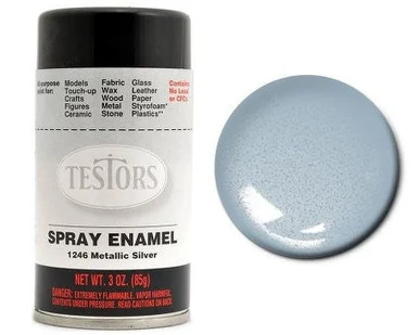 Testors 1246 Silver Enamel Spray 3oz