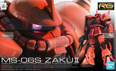 BAN2111406 1:144 Bandai RG MS-06S Zaku II Principality of Zeon Char Aznable's Custom Mobile Suit