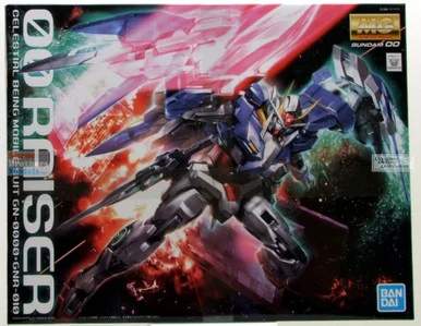 BAN2128733 1:100 Bandai MG Gundam 00 Raiser Celestial Being Mobile Suit GN-0000+GNR-010