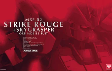 Bandai 5064234 MBF-02 Strike Rouge + Skygrasper Orb Mobile Suit PG 1/60 Scale Model Kit