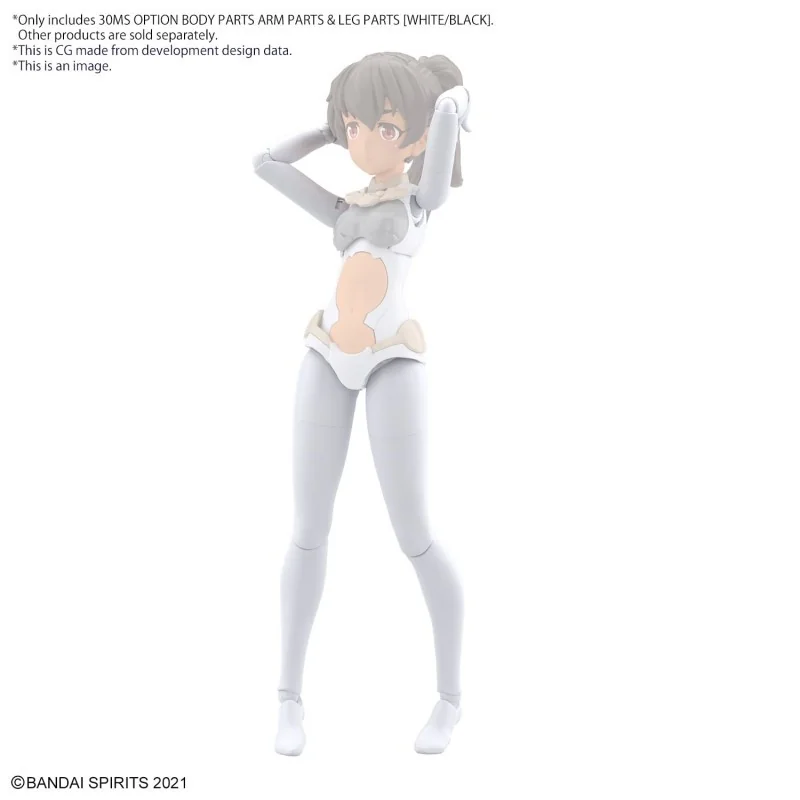 30ms opt body parts arm/leg white/black Gunpla - Bandai