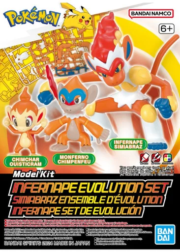 Bandai 2730255 Pokemon Infernape Evolution Set Model Kit