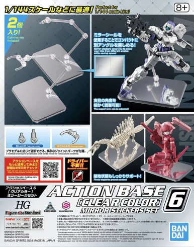 Action Base 06 (Clear) with Mirror Sticker Set - Bandai - BAN